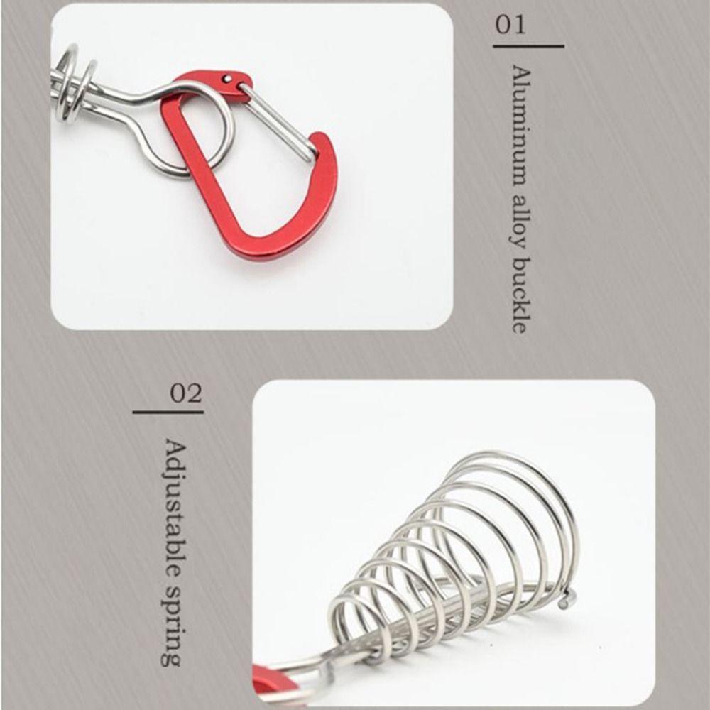 6Pcs Stainless Steel Tent Octopus Rope Buckle Aluminum Zinc Zinc Alloy Fixed Tent Rope Buckle Outdoor Camping