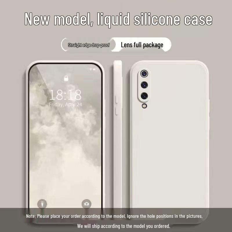 Чехол для телефона Xiaomi 9 - Однотонный Жидкий Кубик Рубика, Ударопрочный Силиконовый Мягкий Чехол с Прямыми Гранями