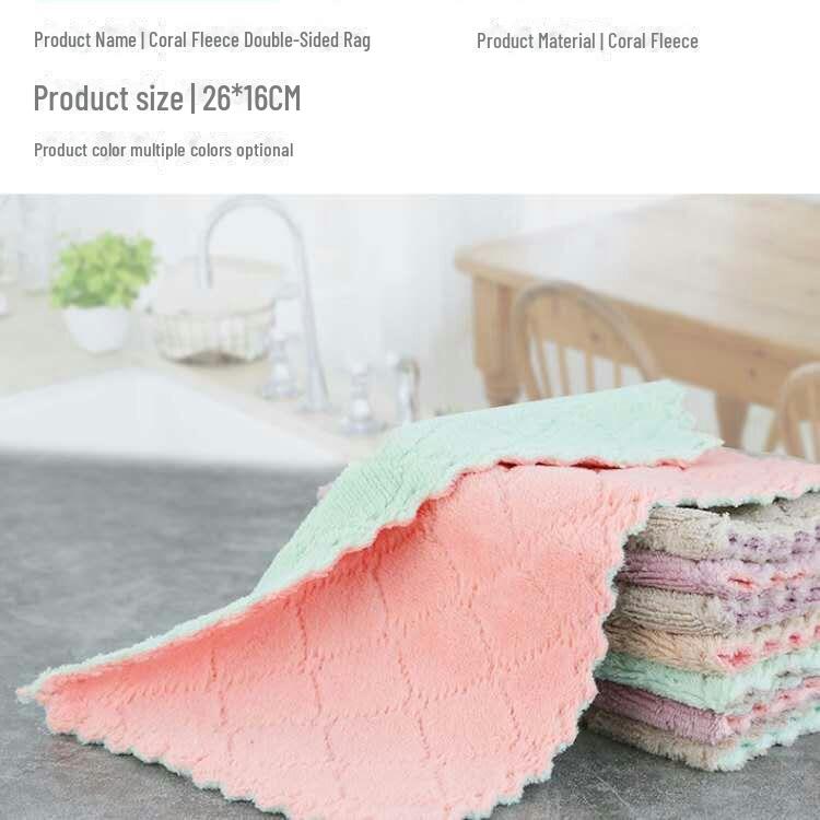 Мягкие и впитывающие одноразовые полотенца из кораллового флиса для кухни