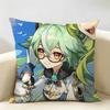 Sucrose Genshin Game Cushion Cover Natural Linen Organic Fabric DoubleSided Printing Room Sofa Decor Pillow Case