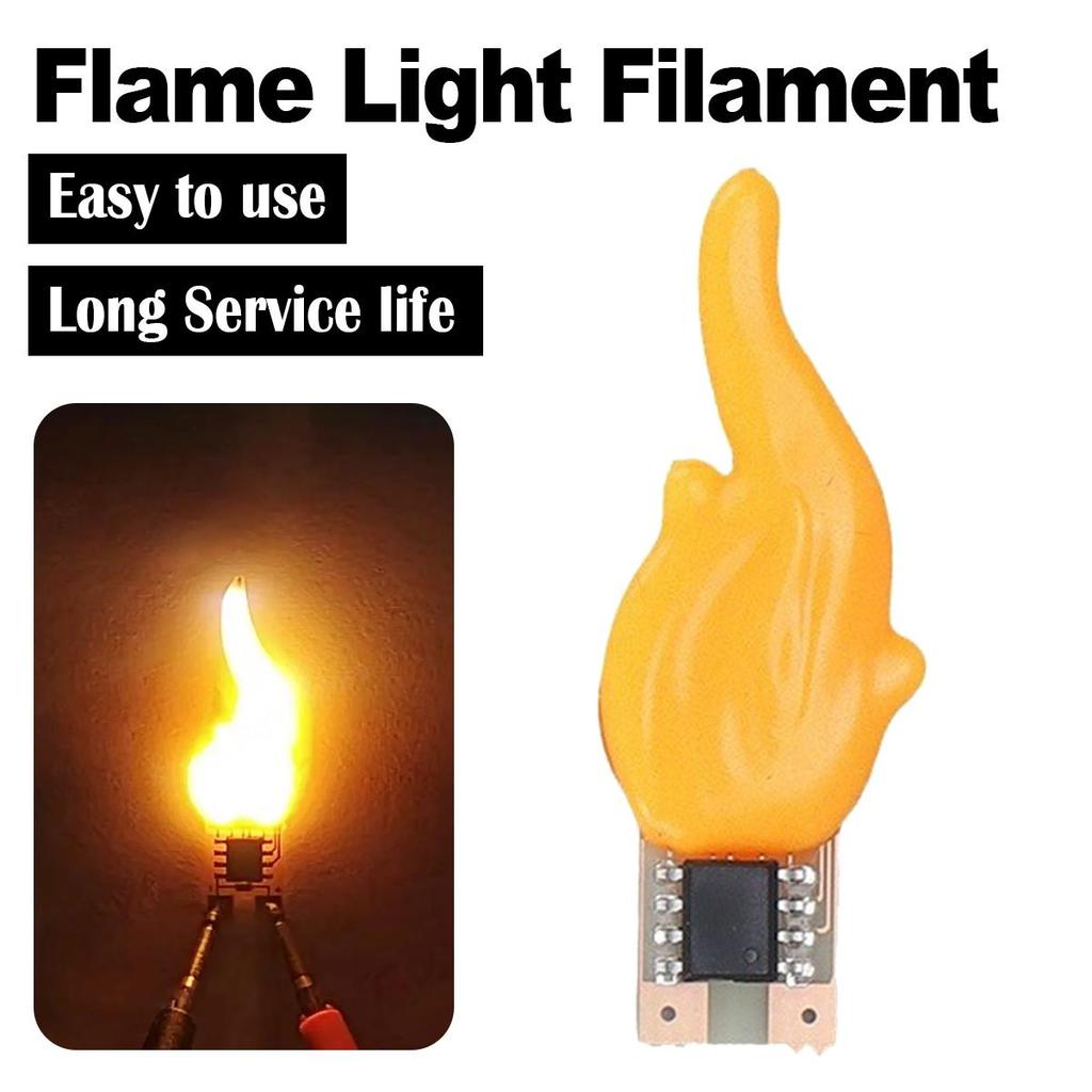 3v Led Flame Light 0.5w 20ma 2200k Cob Chip Candle Accessories Flickering Fire Diy Candles Binking Leds Lamp Bulb Birthday Party