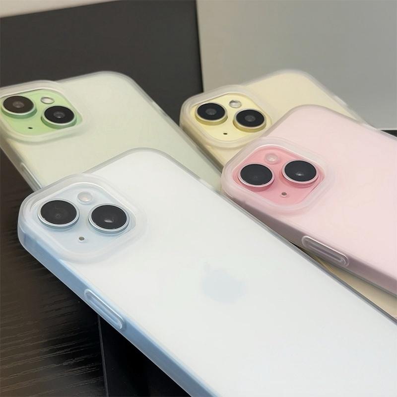 Роскошный матовый силиконовый мягкий чехол для iPhone 15 14 13 12 11 Pro Max Plus Mini прозрачный черный матовый чехол ультратонкий TPU Shell