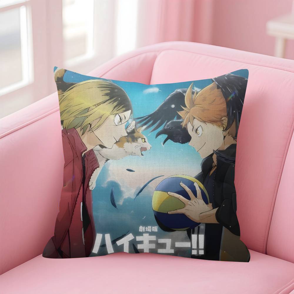 H-H-Haikyuu Аниме Волейбол Наволочка Мультяшный Подарок Чехол на Подушку Спальня Дом Диван Стул Сиденье Декор Наволочка