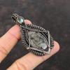 Black Rutile Pendant Copper Wire Wrapped Gemstone Pendant Antique Copper Jewelry Labradorite Pendant Handmade Pendant Wire Jewelry For Gift