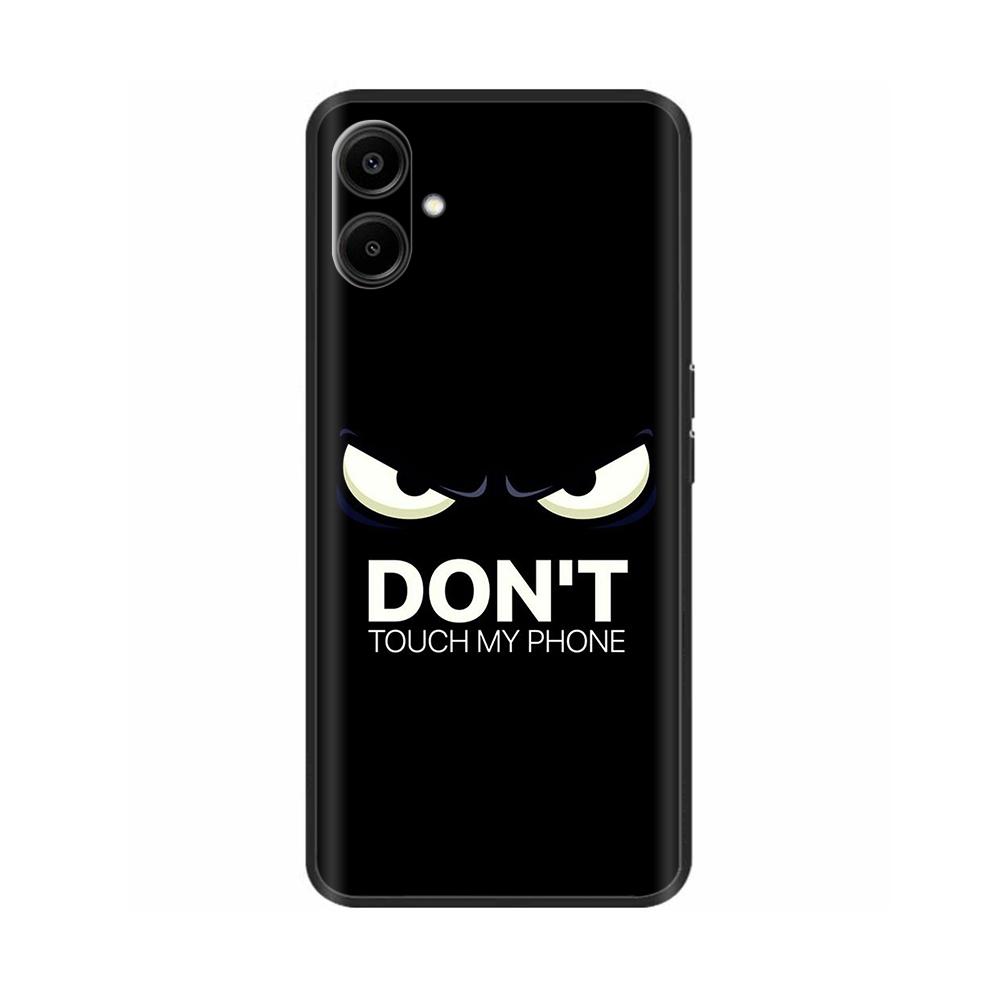 Для Samsung Galaxy A06 Задняя крышка Мягкая Черная с принтом Силиконовый бампер Чехол для телефона для Samsung Galaxy A06 A05 A04 Чехлы Fundas Coque