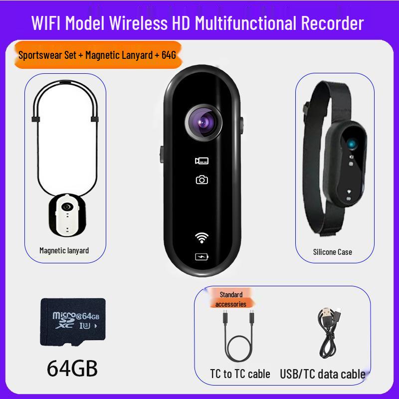 Экшн-камера для большого пальца для велоспорта и альпинизма - HD 1080p сверхширокоугольная