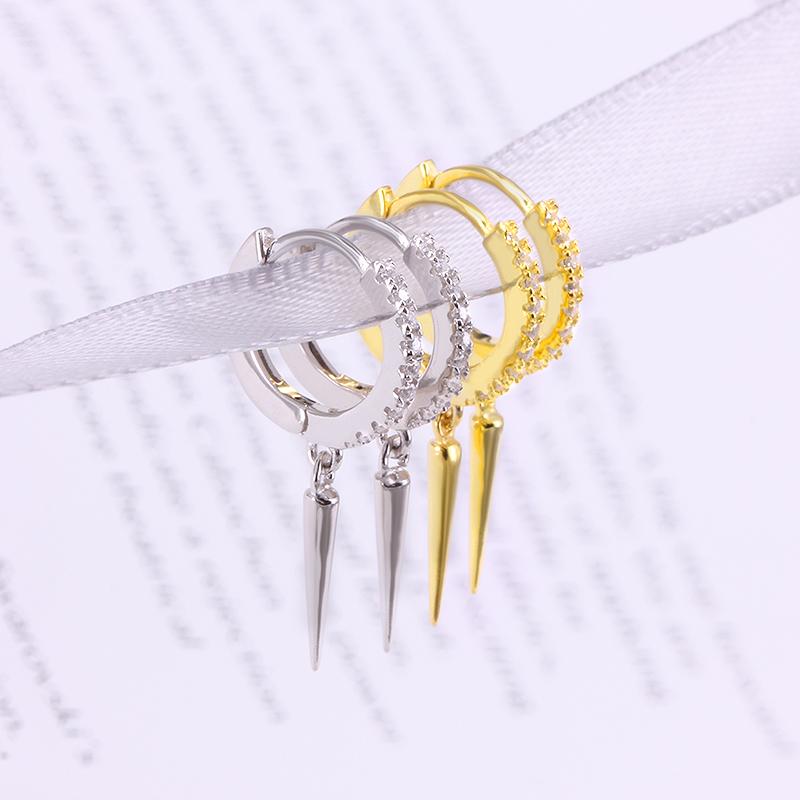 Серьги-кольца из стерлингового серебра 925 пробы Canner, модные серьги с заклепками в стиле панк-хип-хоп для женщин, готические украшения для вечеринок, Pendientes Orecchini