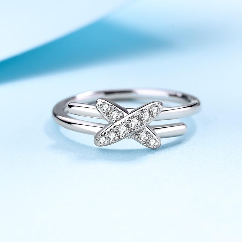 Женское кольцо из стерлингового серебра 925 пробы с платиновым покрытием pt950 X с бриллиантом, кольцо с муассанитом, изысканный ювелирный подарок, обручальное кольцо, обручальное кольцо