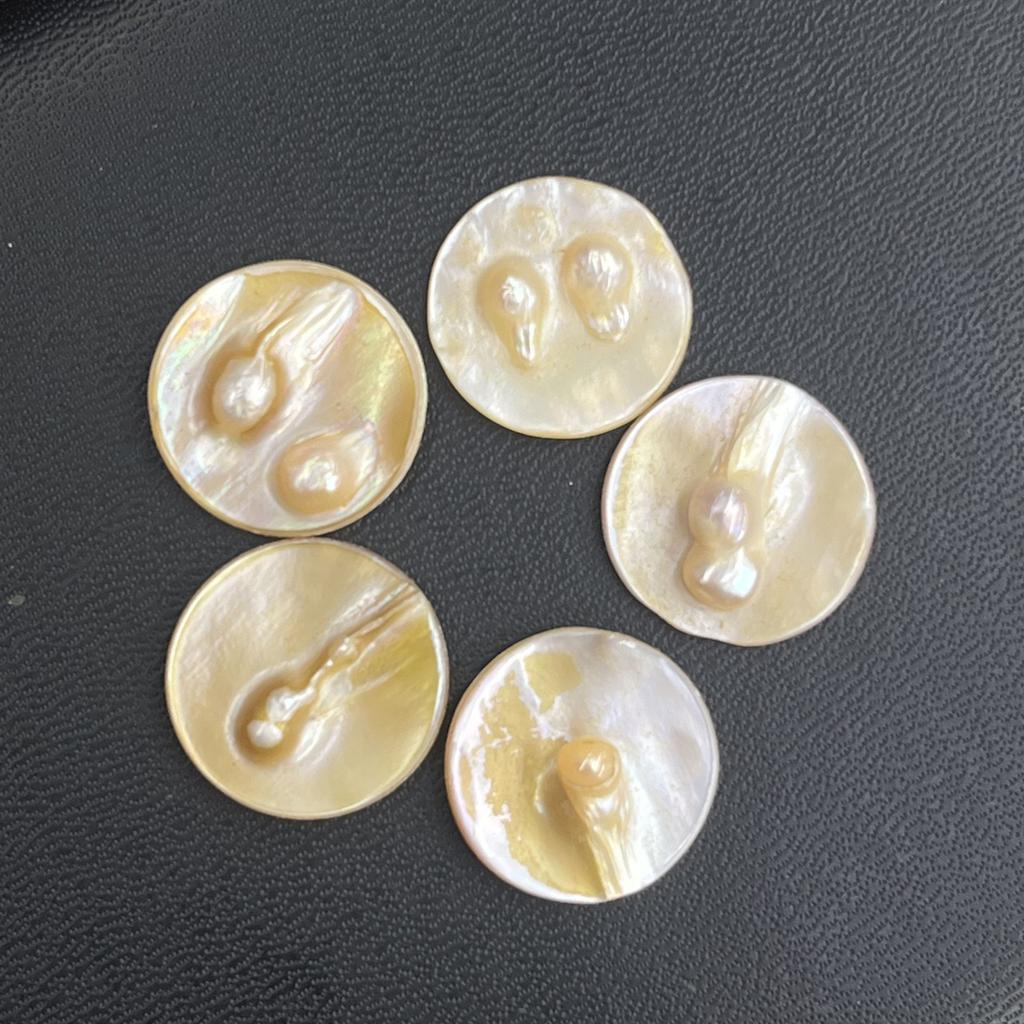 5 шт., Бусины из натуральной ракушки перламутра без отверстия, Богемные круглые бусины ручной работы, 20 мм, для аксессуаров для ожерелья, для изготовления ювелирных изделий
