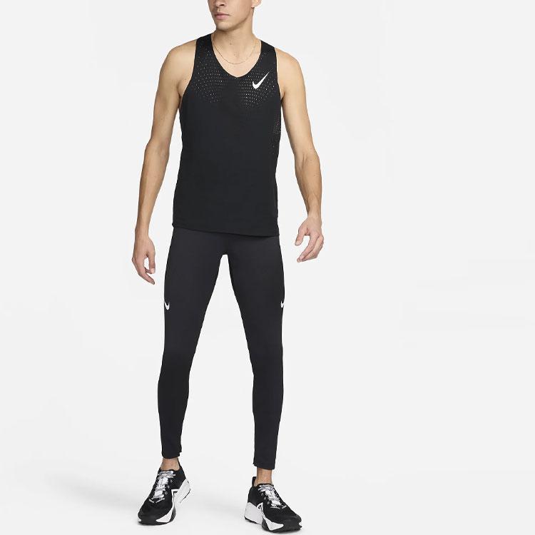 Nike Aeroswift Logo Comfort Sports Длинные брюки мужские, черные FN3367-010