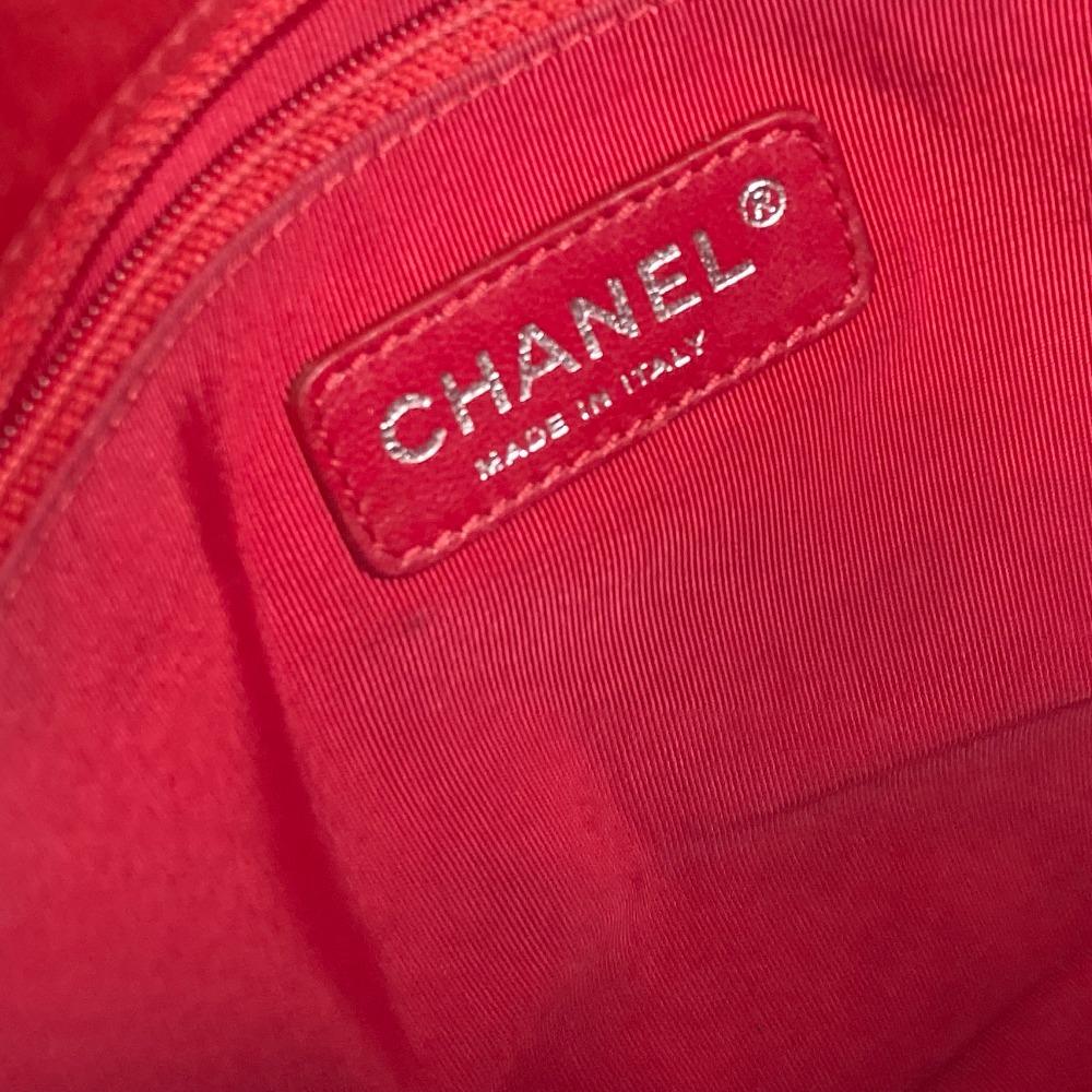 CHANEL CC Mark Lipstick Double Chain Crossbody Flap Bag Shoulder Bag Red/pink