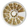 Modish DIY Mixed Golden Tone 3D DIY Flat Back Beads Nail Art Decoration Beauty