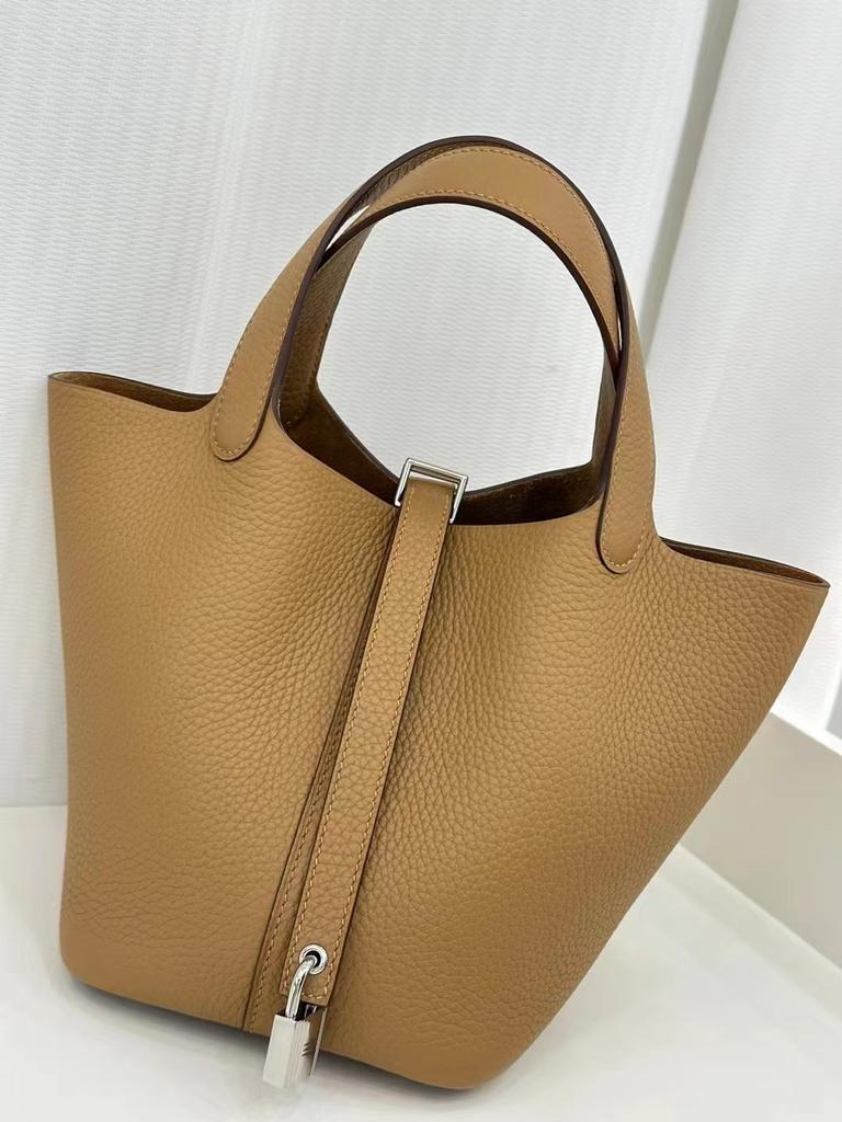 Корзина для овощей из воловьей кожи, сшитая вручную вощеной нитью для детей, обернутая в натуральную кожу с узором личи, сумка-ведро для воды для женщин