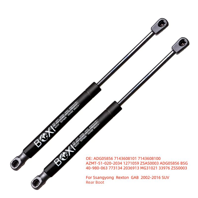 BOXI 2pcs Rear Boot Gas Spring Strut Bars For Ssangyong Rexton GAB 2002 - 2016 SUV 7143608101 Gas Springs Lift Struts