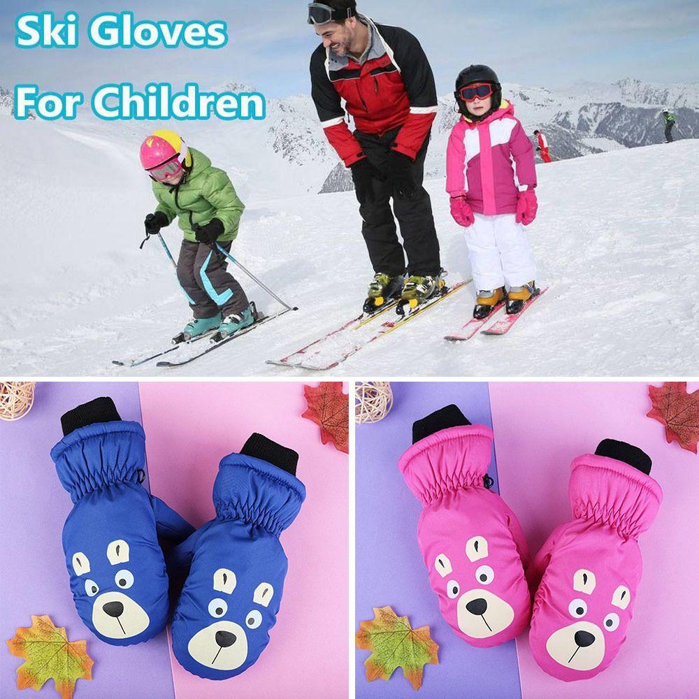 Windproof Children Ski Gloves Thick Warm Sports Gloves for 5-8 Years Old Kids Boys Girls