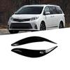 Glossy Black Resin Headlight Eyebrows for Toyota Sienna LE/SE 2011-2020