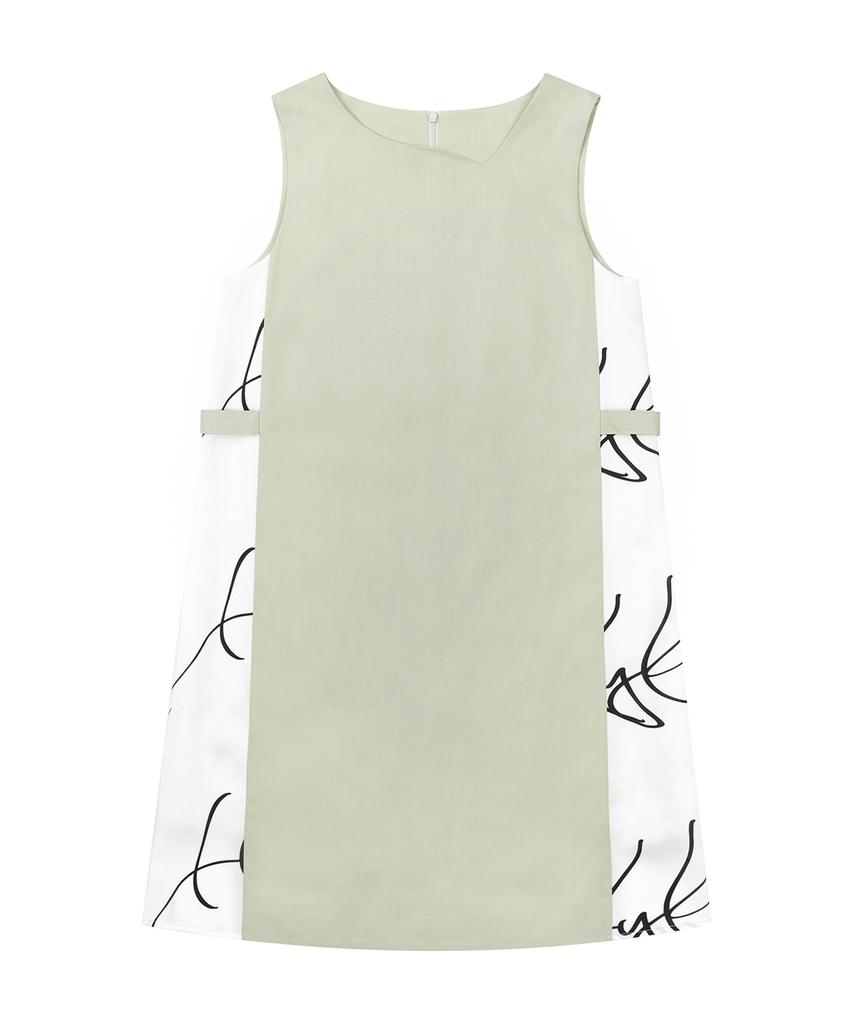 Hye Young Kim Satin Tent Sleeveless Dress - Mint