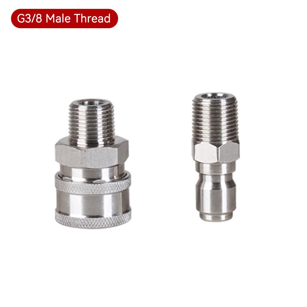2 шт./комплект из нержавеющей стали 3/8" 1/4" быстроразъемный соединитель и заглушка с резьбой NPT3/8 NPT1/4 наружная внутренняя резьба аксессуары для моек высокого давления