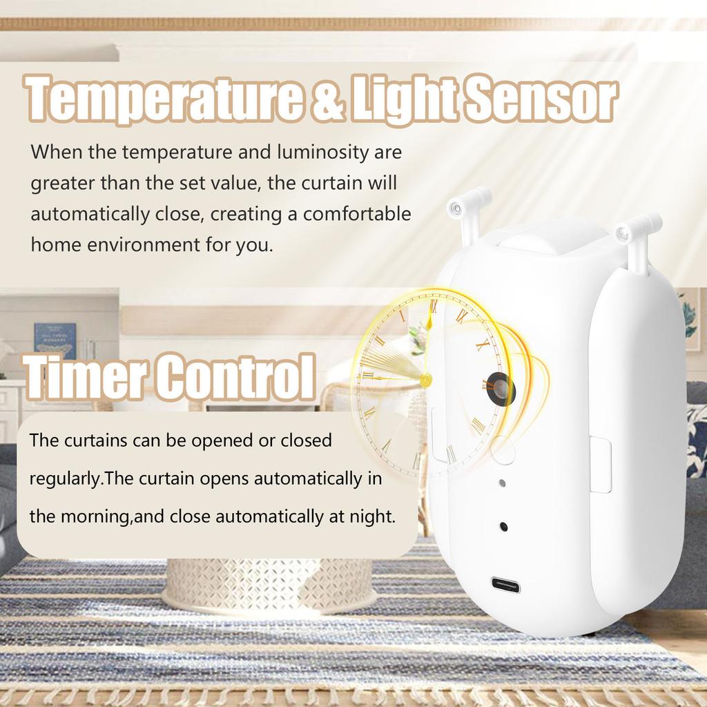 1pc Tuya Smart Curtain Motor BT Voice Control Switch Electric Curtain Robot APP Control Timer Setup Compatible with