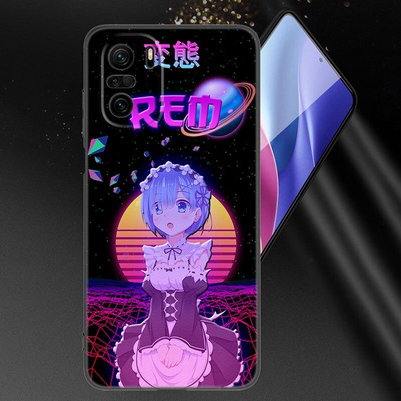 Чехол для телефона Anime Cute REM для Xiaomi Mi POCO X3 NFC GT M4 M3 12 11T 10T Pro A3 11 Lite NE 5G 12X 11i F3, мягкий черный чехол из ТПУ