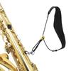 Saxophone Strap Sax Black Leather Shoulder Strap Belt for Alto/Tenor/Soprano Saxophone Wind Instrument Accessories