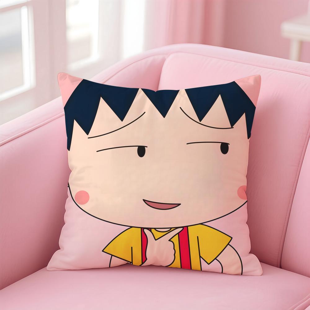 CCherry Marukochan Cushion Cover Pillow Case Soft Friendly Fabric Concealed Zipper