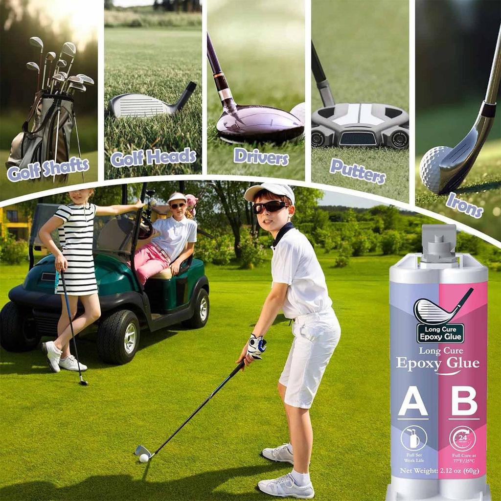 70g Golf Epoxy Shaft Repair Loose Putter Head Bonding Fix Adhesive Golf Epoxy Repair Glue,High Impact Waterproof AB Adhesive