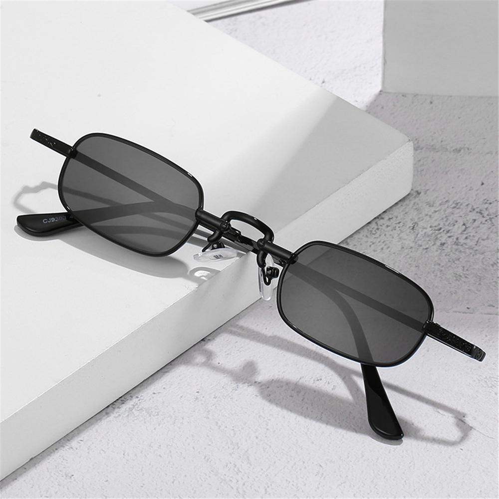 Women Travel Metal Frame Punk Sun Glasses Shades Small Rectangle Sunglasses UV400 Protection