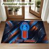 Crystal Velvet Square Rug Custom NameKenworth Pattern Non Slip Home Floor Decor Rug