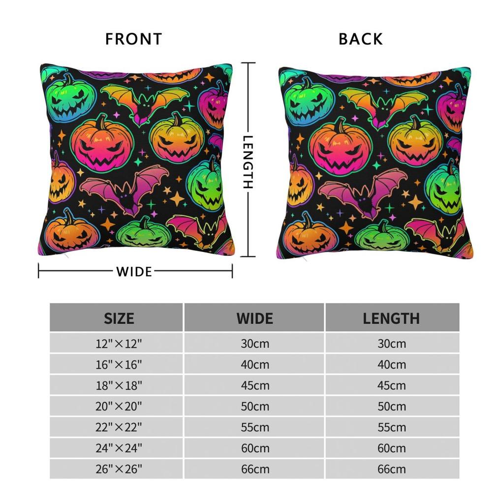 Pillow Case Halloween Pumpkin Bat Soft Pillow Cover Novelty Cushion Cover Graphic Pillowcases For Living Room Chair