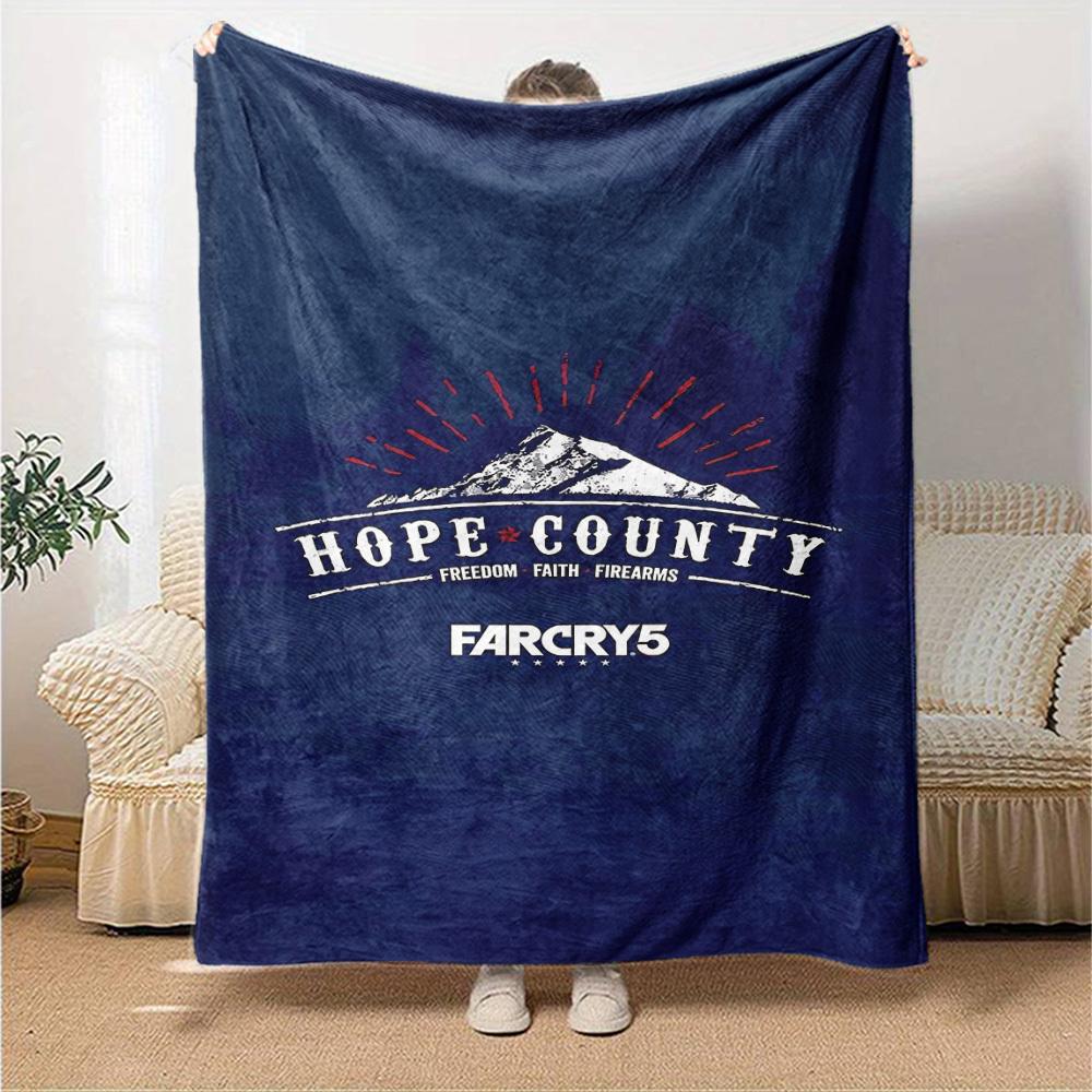 1pc Hope County Soft Flannel All Season Throw for Home, Office, Outdoor UseDurable Comfort Soft Warm Throw for Home