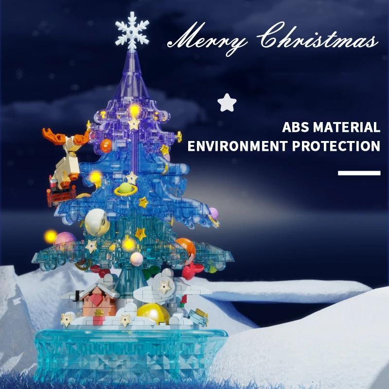 Фэнтезийная Рождественская Елка Музыкальная Шкатулка Конструктор Романтичная Подсветка Музыкальная Шкатулка Настольное Украшение Детские Игрушки Праздничные Подарки