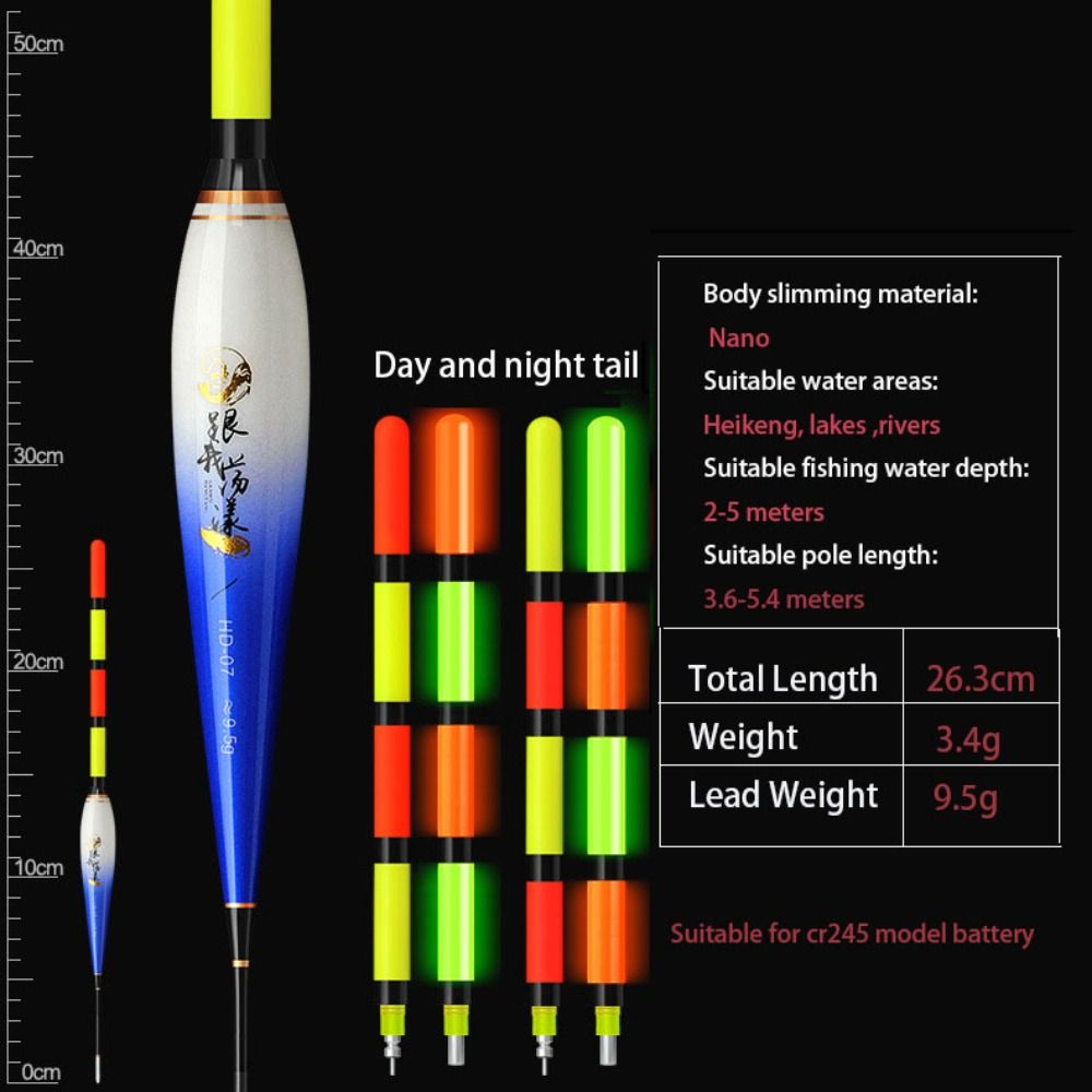 Luminous Electronic Fishing Float LED Smart Float Top Durable Electronic Floats Buoy  Day and Night