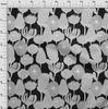 oneOone Ткань Cotton Flex Gray с тропическим цветочным принтом для квилтинга, швейная ткань по ярдам, 40 дюймов