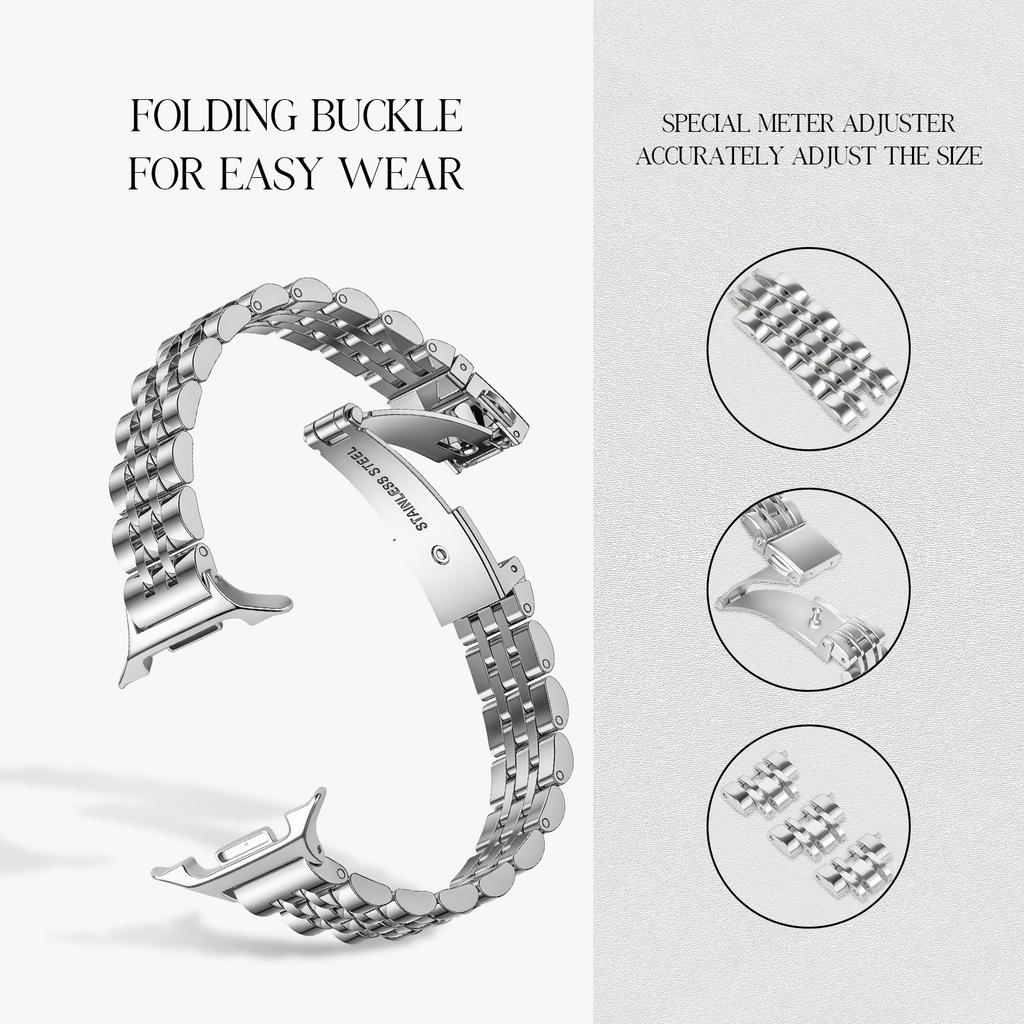 Slim band For Samsung Galaxy Watch 8 strap 44mm 40mm Accessories Metal Stainless steel Bracelet correa Galaxy Watch 8 classic 46