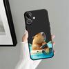 Чехол для iPhone 17Air 13 Mini 17 16 Pro Max SE X XS XR 14 15 Plus 7 8 12 11 Мягкая задняя крышка телефона Милый капибара