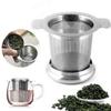 Pratical Teapot Fine Mesh Lid Stainless Steel Infuser Filters Leaf Spice Filter Tea Strainer