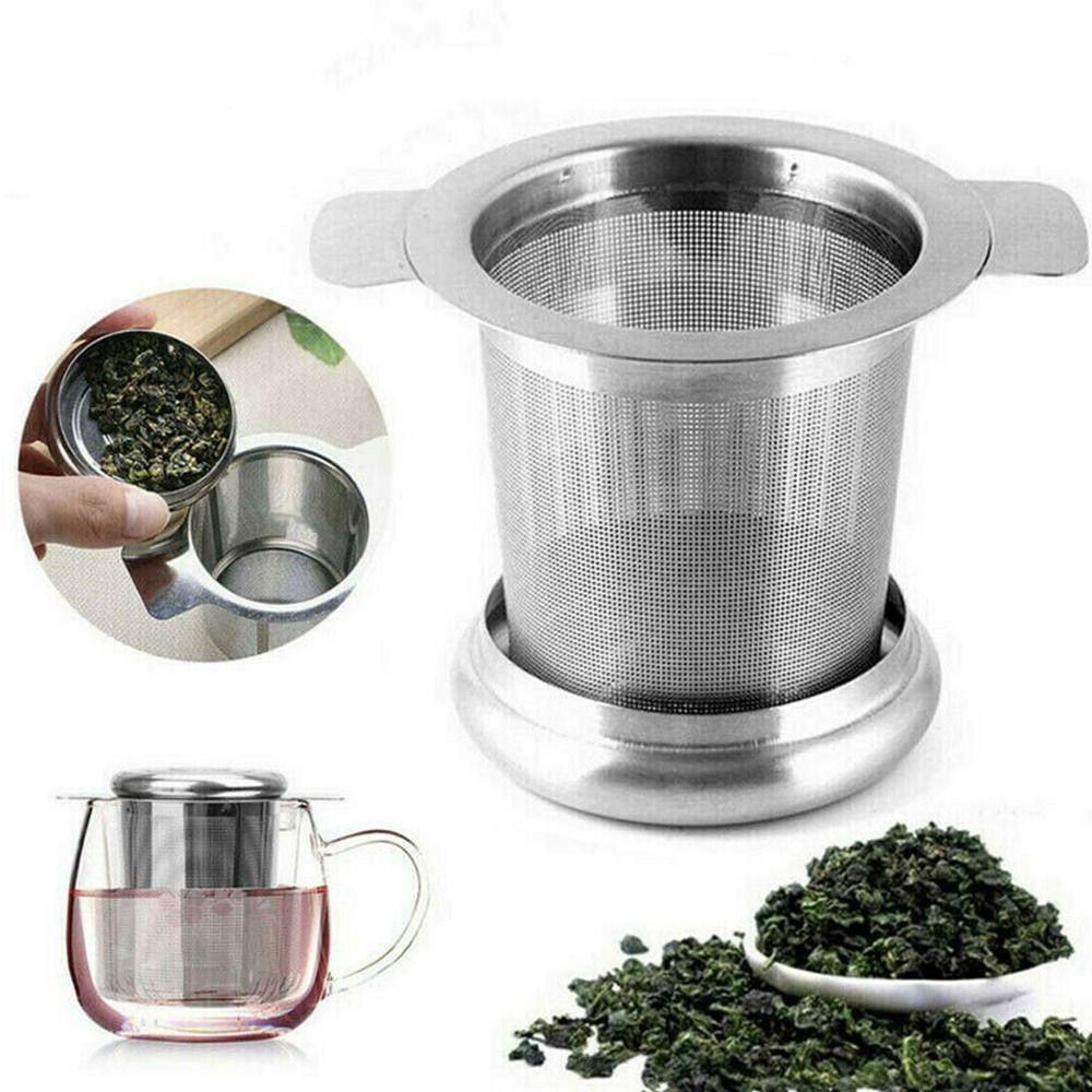 Infuser Reusable Fine Lid Stainless Steel Coffee Tea Strainer Filters Leaf Spice Filter Infuser