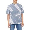 Calvin Klein T-Shirts Men's Blue White Mixed Color Crew Neck Moderate Straight Fit (Unisex) T-Shirts J322987 0IM