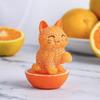 Вот идет милый котенок, Креативный рыжий кот, Полимерная настольная декорация, В подарок для девочек