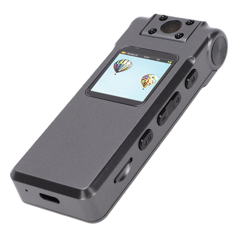 Voice Video Recorder 1080P HD Noise Reduction Voice Video Recording Device with 180 degrees Rotating Lens Stereo