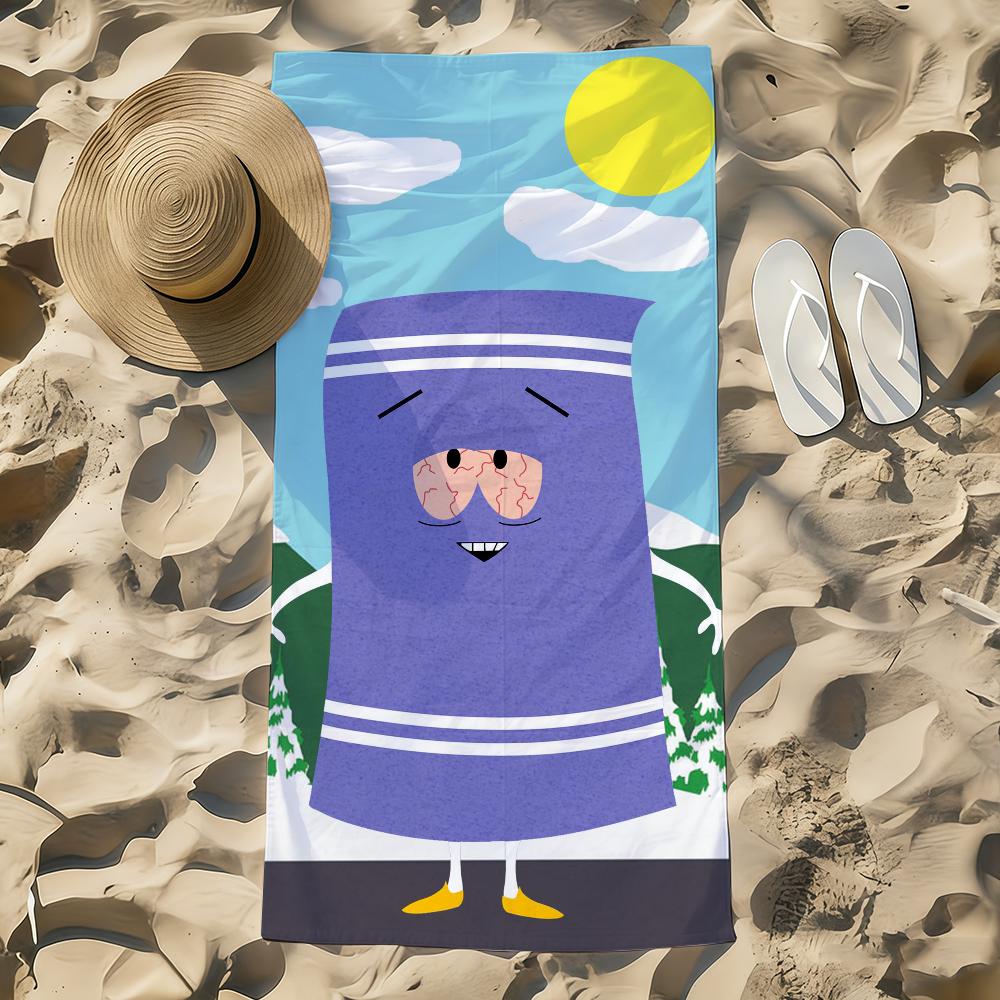 Cartoon Funny T-Towelie Towel Beach Towel Oversized Quick Dry Towel Absorbent Soft Swim BeachTowels for Men Women
