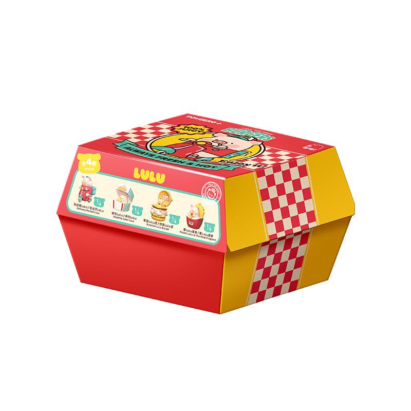 Canned Pig Lulu The Piggy Burgers Urgent Delivery Movable Series Blind Box Collectible Doll Ornament Fun Toys Mystery Box Gift