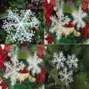 Christmas Snowflake Ornaments 6pc/set Winter Window Wall Deoration for Home Festival Party Window Wall Door Decoration