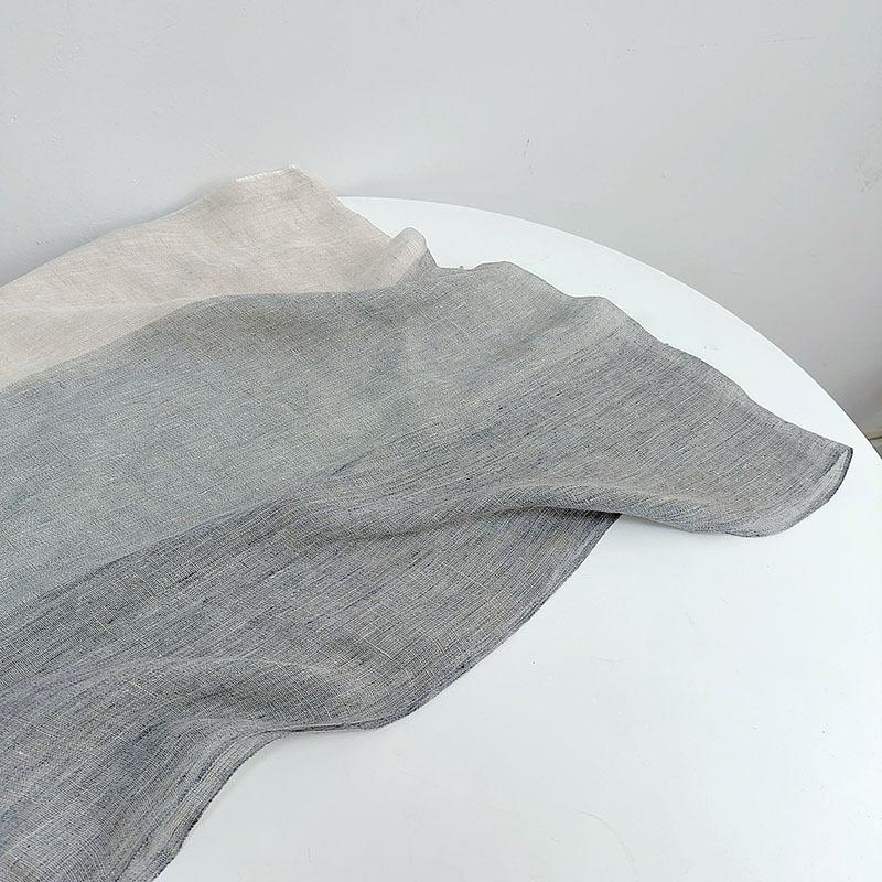 High Quality Japanese Rain And Dew Linen Primary Color Striped Color Matching Scarf, Light And Thin Women'S Breathable Sunscreen Silk Scarf
