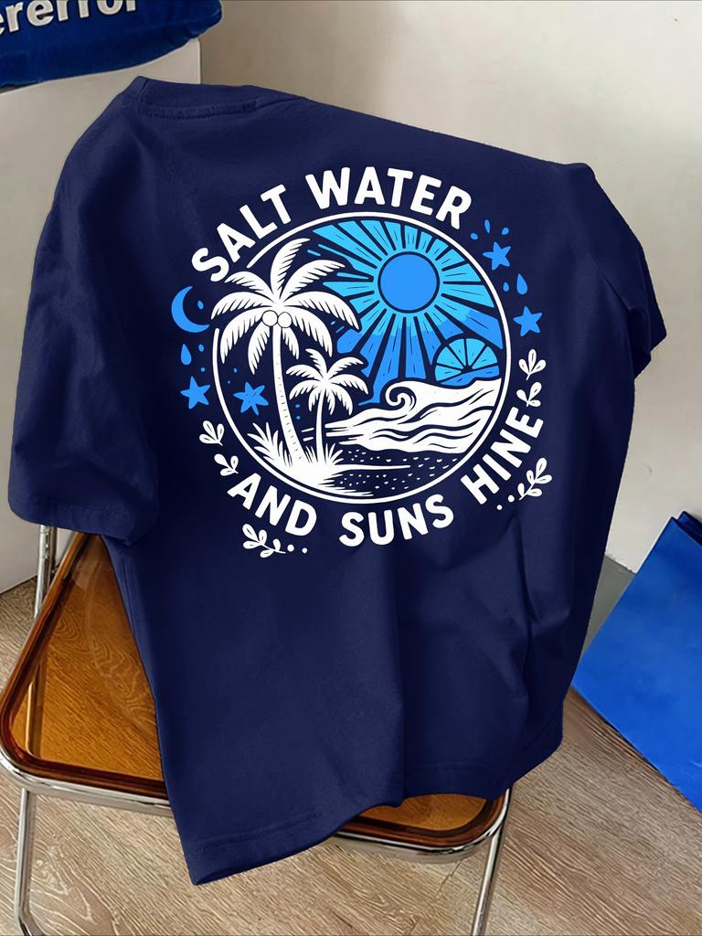 Sunset Circle Graphic Tshirt 2026 Vintage Beach Y2k Unisex Short Sleeve Surf Summer Coastal Casual Soft Cotton Tops