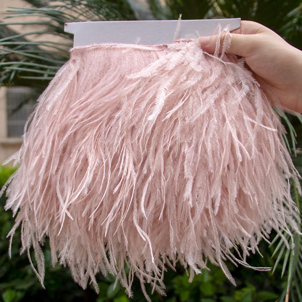Feather1Meter Отделка из страусиных перьев 10-15/15-18/18-22 см Перья Бахрома Лента для Домашней Вечеринки Платья Шитья Свадебного Украшения Высокое Качество