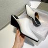 2025 новая сумка голова полутапки женские маленькие квадратные носки танкетка высокий каблук сандалии модная обувь толстый каблук ленивые мюли