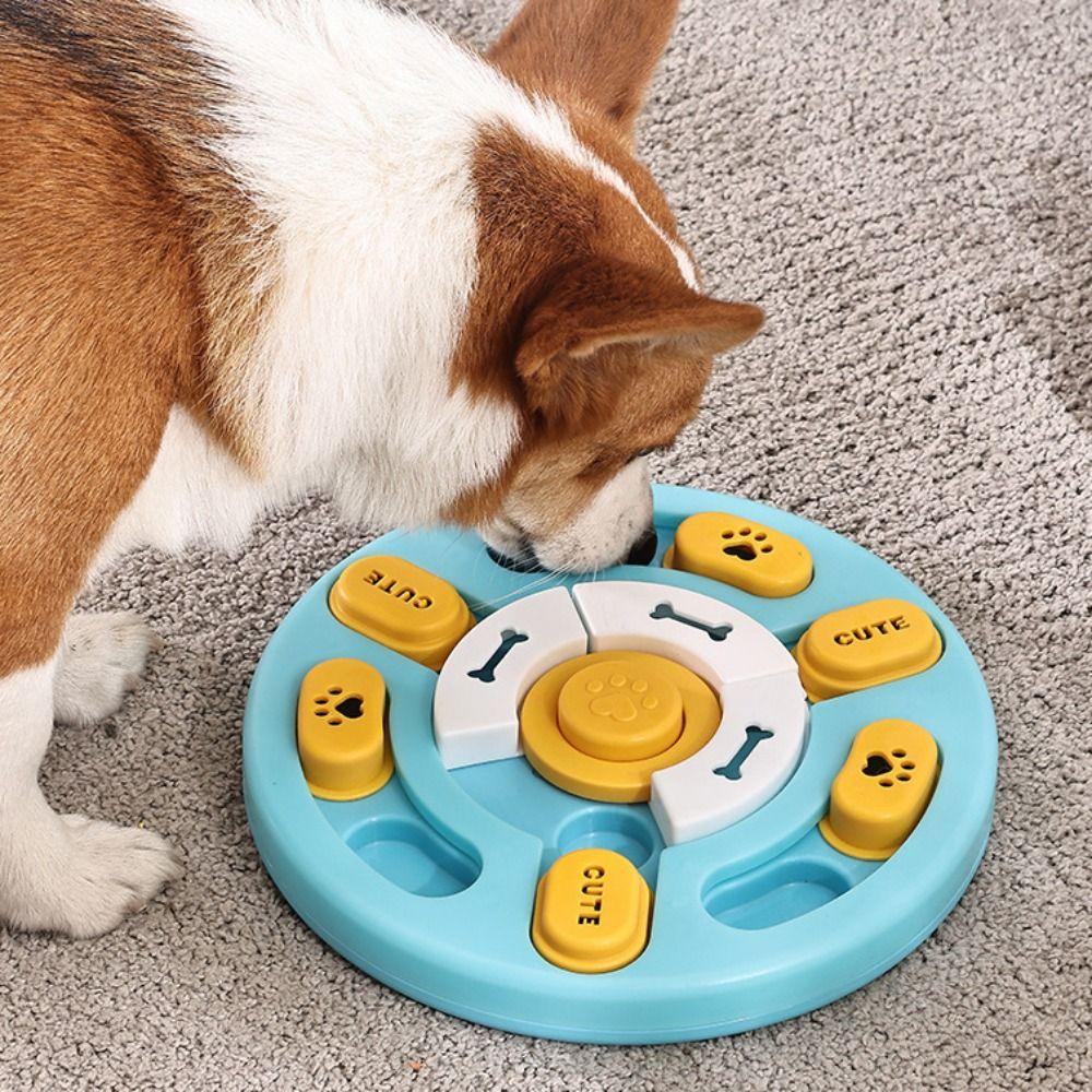 Interactive Dog Puzzle Toy Rotating Pet Leakage Tray Funny Pet Slow Food Bowl  Sniffing Hiding Food