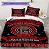Custom Name Fortuna Düsseldorf Pattern Bedding Uilt Set Uilt Cover Pillowcase Home Decoration Birthday Gift (1*duvet Cover+2*pillowcase Without Core)